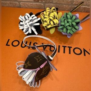 Leather Flower Bag Charm